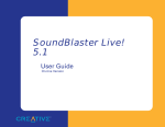 Creative Live 5.1 User guide