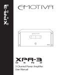 Emotiva XPA-1 GEN 2 User manual
