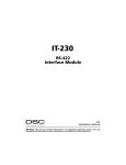 DSC IT-230 Installation manual