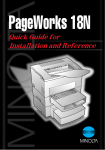 Minolta PageWorks Pro 18 User`s manual