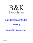 B&K ST55.2 Owner`s manual