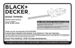 Black & Decker HT18 Instruction manual