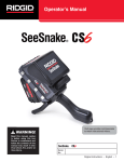 RIDGID SeeSnake Max rM200 Operator`s manual