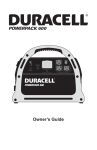 Duracell Powerpack 300 Specifications