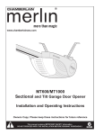 Merlin MT600 Operating instructions