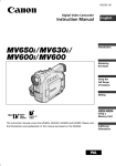 Canon MV630 Instruction manual