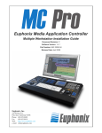 Euphonix MC Media Application Controller Installation guide