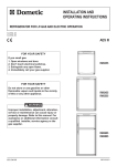 Dometic RM 2455 and Operating instructions