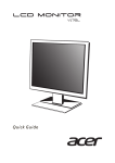 Acer V176L Setup guide