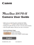 Canon PowerShot SX170 IS User guide