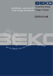 Beko CXFD 6114B Instruction manual