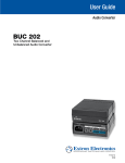 Extron electronics BUC 202 User guide