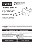 Ryobi P541 Operator`s manual