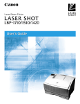 Canon LBP-1710 User`s guide