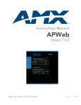 AMX APWeb Instruction manual