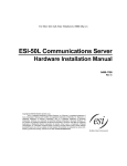 ESI C-Plus Installation manual