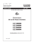 Sensata 12/3600N Owner`s manual