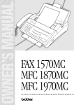 Brother FAX 1570MC Owner`s manual