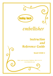 Baby Lock embellisher EMB12 Instruction manual
