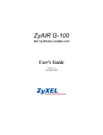 ZyXEL Communications G-100 User`s guide
