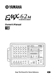 Yamaha EMX62M Owner`s manual