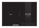 Roland LX-10F Owner`s manual