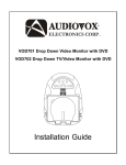 Audiovox VOD702 Installation guide