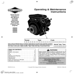 Briggs & Stratton 350000 Operating instructions