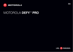Motorola DEFY PRO Product guide
