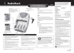 Radio Shack AA User`s guide