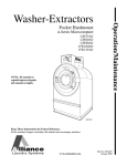 Alliance Laundry Systems CHM1766C Operating instructions