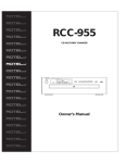 Rotel RCC-955 Owner`s manual