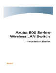 Aruba 800 Series Installation guide