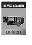 Uniden UBC785XLT Specifications