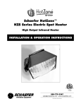 Schaefer HotZone Wall Mount Heater Operating instructions