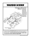 Yazoo/Kees ZKHP52253 Operator`s manual