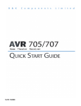 B&K AVR 707 Specifications