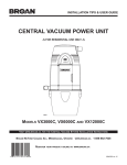 Broan VX12000C User guide