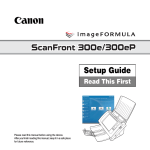 Canon ScanFront 300eP Setup guide
