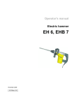 Wacker Neuson EHB 10 series Operator`s manual
