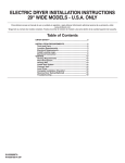 Maytag Medc200xw Installation Instructions