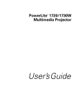 Epson 1730W - PowerLite WXGA LCD Projector User`s guide