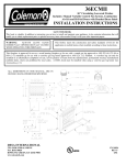 Coleman 36ECMII Installation manual