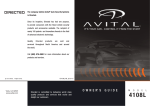Avital 4108L Instruction manual