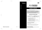 Roland Sond Canvas SC-88ST Pro Owner`s manual