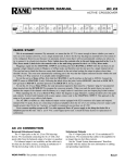 Rane AC 23S Operating instructions