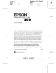 Epson Stylus COLOR 300 User`s guide
