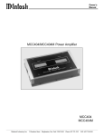 McIntosh  MCC404M Owner`s manual