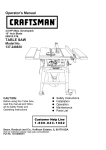 Craftsman 137.248830 Operator`s manual