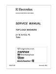 Electrolux 2.7 Cu.FT Service manual